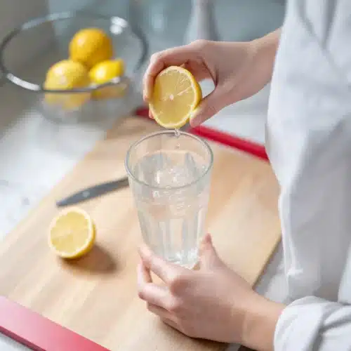 Natural zepbound drink recipe with lemon, honey, ginger for weight loss